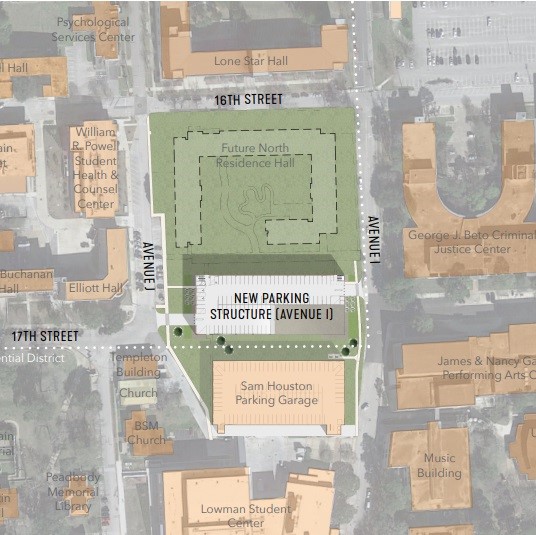 parking garage north map